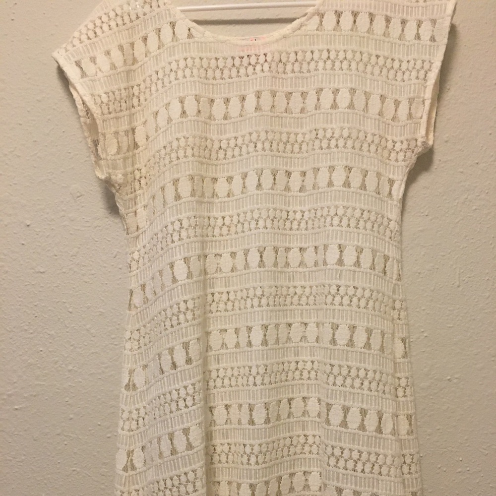 Ivory Crochet Swim Cover Up
